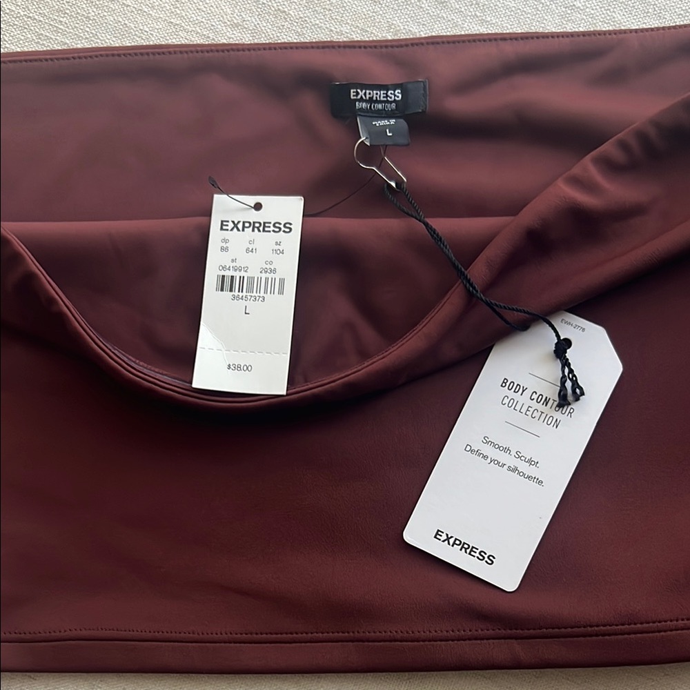 Express Chocolate Brown Tube Top - Picture 2 of 2